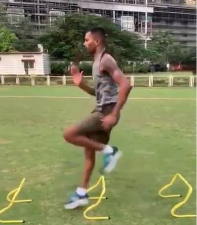 दुखापतग्रस्त हार्दिक पंड्याचा कसून सराव