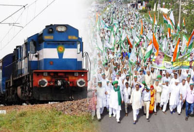 शेतकऱ्यांच्या रेल्वेत पाण्याचा थेंब नाही, अधिकारी म्हणतो, रेल्वेसमोर आडवे पडा, पाणी देतो!