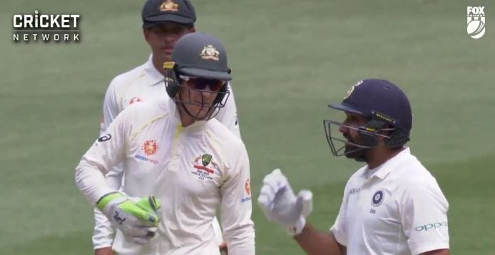 सिक्स मारुन दाखव, विकेटमागून टीम पेनचं रोहित शर्माला चॅलेंज सिक्स मारुन दाखव, विकेटमागून टीम पेनचं रोहित शर्माला चॅलेंज