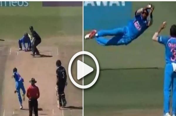 IndvsNZ : जुना पांड्या परतला, हवेत सूर मारुन झेल टिपला