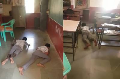3 विद्यार्थी 15 दिवसांपासून सरपटत शाळेत, अन्य विद्यार्थ्यांमध्ये घबराट