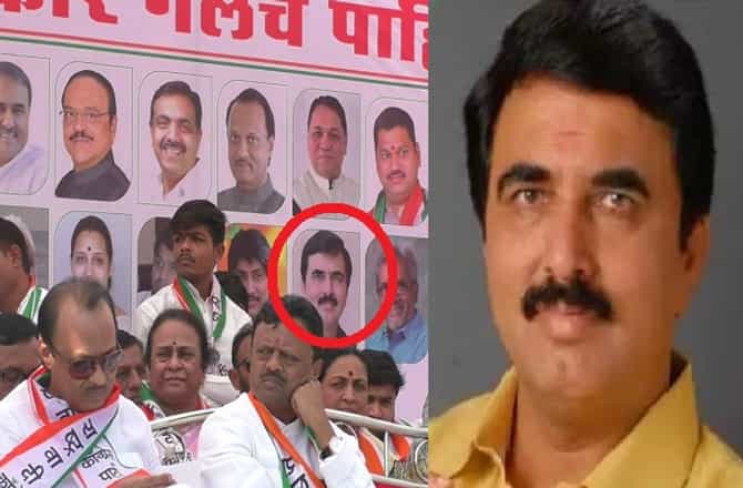 अजित पवारांच्या सभेत बॅनरवर मोक्का लावलेल्या आरोपीचा फोटो