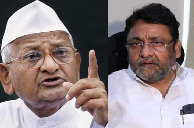 अण्णा हजारेंची नवाब मलिक यांना नोटीस