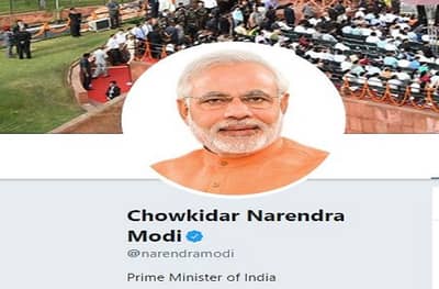 चौकीदार नरेंद्र मोदी, मोदींनी ट्विटरवर नाव बदललं!