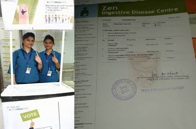 प्रिस्क्रिप्शन पॅडवरुन मतदानासाठी आवाहन, ‘झेन’ हॉस्पिटलचं स्तुत्य अभियान