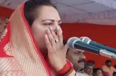 जाहीर सभेत जया प्रदांना रडू कोसळलं