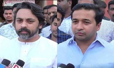 निलेश आणि नितेश राणेंचं काठावर मतदान, दोघेही वेळ संपताना मतदान केंद्रात