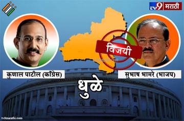Dhule Lok sabha result 2019 : धुळे लोकसभा मतदारसंघ निकाल