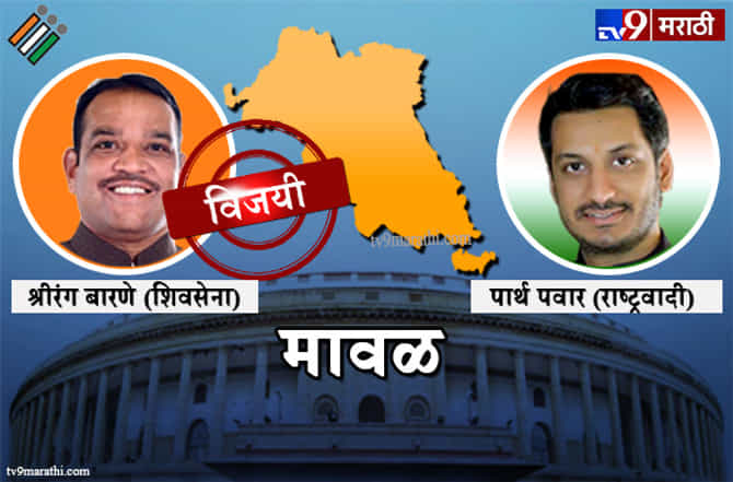Maval Lok sabha result 2019 : मावळ लोकसभा मतदारसंघ निकाल