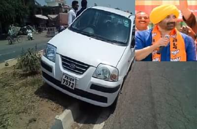 रेंज रोव्हरचा अपघात, सनी देओल सुदैवाने थोडक्यात बचावला!