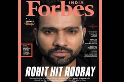 फोर्ब्स इंडिया मॅगजीनच्या कव्हर पेजवर रोहित शर्माचा फोटो