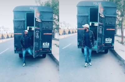 VIDEO : नागपुरात कुख्यात गुंडाचा पोलीस व्हॅनमध्येच TikTok व्हिडीओ