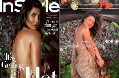 VIDEO : बॅकलेस साडीमुळे प्रियांका चोप्रा पुन्हा चर्चेत