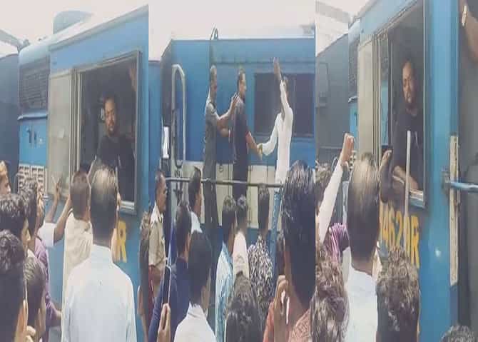 बीडमध्ये थरार, रेल्वेचा ताबा घेतलेल्या मनोरुग्णाकडून रेल्वे पळवण्याचा प्रयत्न