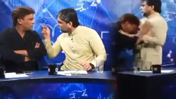 इम्रान खान यांच्या नेत्याने पत्रकाराला लाईव्ह शोमध्ये धुतलं, व्हिडीओ व्हायरल