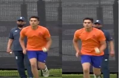 VIDEO : इंग्लंडच्या फलंदाजांना अर्जुन तेंडुलकरची मदत