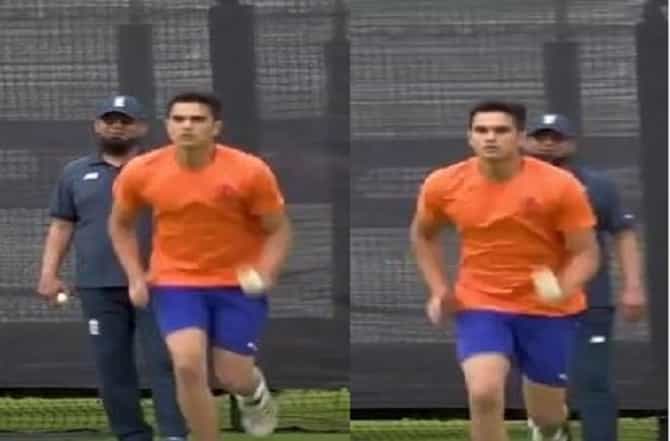 VIDEO : इंग्लंडच्या फलंदाजांना अर्जुन तेंडुलकरची मदत