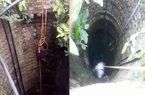 100 फूट खोल विहिरीत उडी मारुनही महिला सुखरुप 100 फूट खोल विहिरीत उडी मारुनही महिला सुखरुप