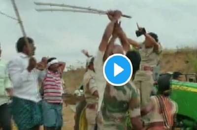 VIDEO : तेलंगणामध्ये महिला पोलिसाच्या डोक्यावर काठीने हल्ला