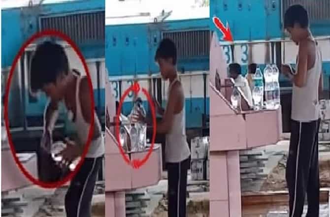 हा व्हिडीओ पाहून तुम्हाला रेल्वेतील पाणी प्यावं वाटणार नाही!