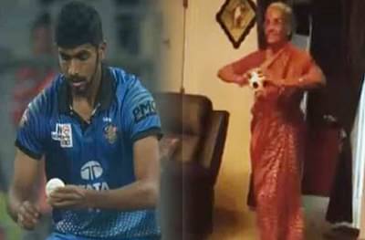 VIDEO : बुमराहच्या गोलंदाजीची नक्कल करणाऱ्या आजीचा व्हिडीओ व्हायरल