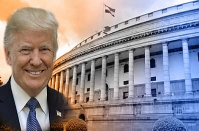 खोटारड्या ट्रम्पविरोधात मोदींनी स्वत: स्पष्टीकरण द्यावं, विरोधकांचा संसदेत गोंधळ