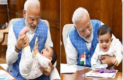 मोदींना संसदेत भेटायला आलेला हा खास मित्र कोण?