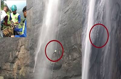केवळ स्पर्श आणि आवाजाची मदत, 450 फूट कातळधार धबधब्यावर अंध ट्रेकरचं यशस्वी रॅपलिंग