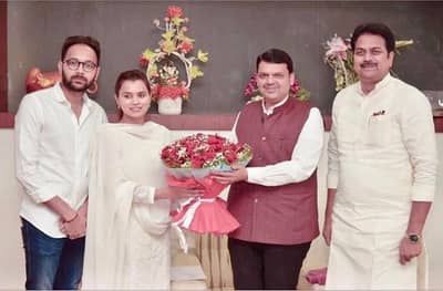 हर्षवर्धन पाटील सहकुटुंब मुख्यमंत्र्यांच्या भेटीला