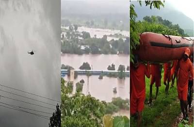 PHOTO : महालक्ष्मी एक्सप्रेस पूराच्या पाण्यात अडकली, युद्धपातळीवर बचावकार्याला सुरुवात