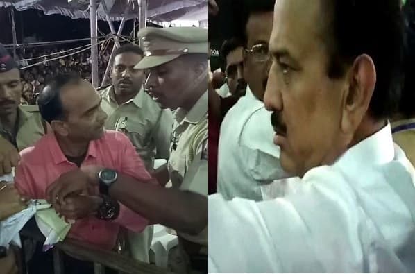 मुख्यमंत्र्यांच्या सभेत बॅनरबाजी, पोलिसांच्या मदतीला संकटमोचक धावले