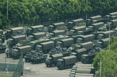 रणगाडे आणि ताफा तैनात, चीन हाँगकाँग आंदोलन चिरडण्याच्या तयारीत?