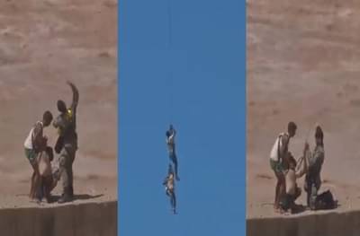 VIDEO : जम्मूतील तावी नदीत चार जण अडकले, बचावकार्यादरम्यान वायुदलाची दोरी तुटून दोघे पाण्यात पडले