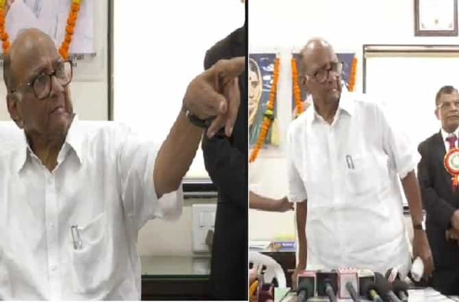 नातेवाईक सोडून का चालले? प्रश्न विचारताच शरद पवार संतापले, माफीची मागणी