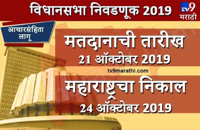 विधानसभा निवडणूक 2019 | 21 ऑक्टोबरला मतदान, 24 ऑक्टोबरला मतमोजणी