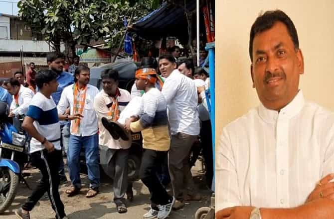 मुंबईत भाजप उमेदवार रमेश सिंह ठाकूर यांना भाषण करतानाच भोवळ