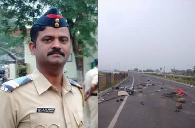 उस्मानाबादमध्ये कंटेनर बॅरीगेट तोडून पोलीस चोकपोस्टमध्ये, 2 पोलिसांचा जागीच मृत्यू, 1 गंभीर