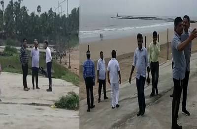 गुलाबराव पाटील टी शर्टवर, सरनाईंकाचा झक्कास गॉगल, शिवसेना आमदार बीचवर!