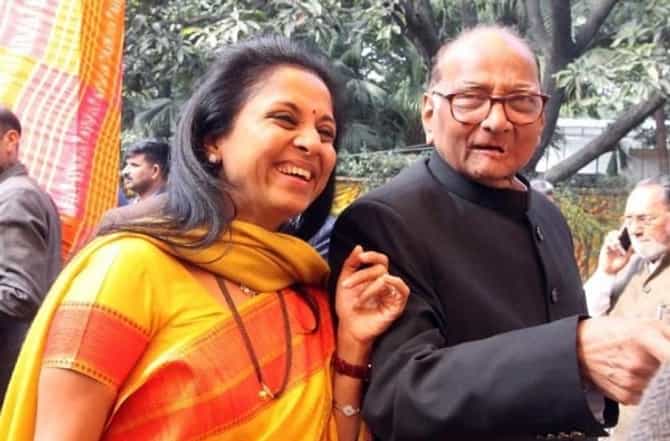 सुप्रिया सुळे मुख्यमंत्री व्हाव्यात, या स्वप्नाच्या आशेने शरद पवारांनी भाजपला पाठिंबा देण्याचा निर्णय ऐनवेळी बदलला