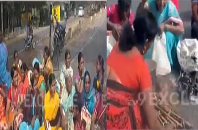 कोल्हापुरात पूरग्रस्त महिलांनी हायवेवर चूल मांडली, पुणे-बंगळुरु हायवेवरच ठिय्या