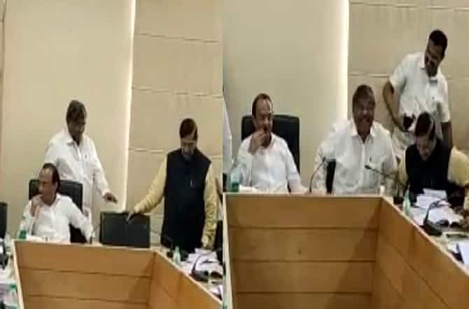 बसू द्या, त्यांचं आमच्यावर प्रेम आहे, शेजारी बसणाऱ्या चंद्रकांतदादांना अजित पवारांच्या टिचक्या