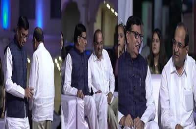 आधी विखेंची बाळासाहेब थोरातांवर टीका, नंतर एकमेकांशेजारी बसून मनसोक्त गप्पा