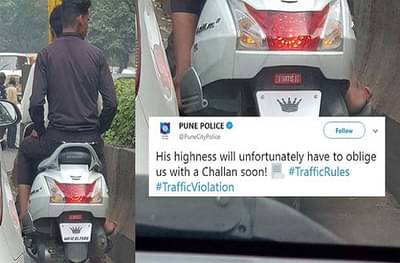 बाईकवर फॅन्सी नंबर प्लेट, पुणे पोलिसांचं भन्नाट ट्वीट