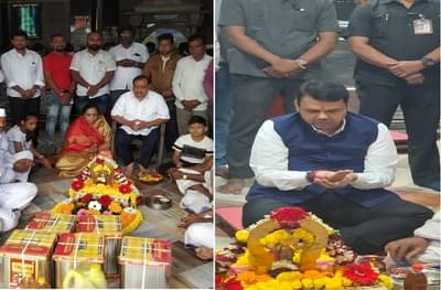 शनी देवा साडेसाती दूर कर, खडसे आणि फडणवीस एकाच दिवशी शनीशिंगणापूरला