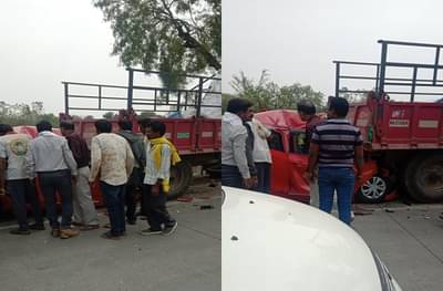 स्विफ्ट डिझायर-ट्रॅक्टरमध्ये जोरदार धडक, आई-वडील आणि मुलाचा मृत्यू