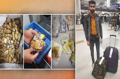 भुईमुगाच्या शेंगा आणि मटणातून 45 लाखांचं परदेशी चलन जप्त, दिल्ली विमानताळावरुन तस्कराला अटक