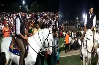 चारचाकीची परतफेड चारपायी, बच्चू कडूंना अधिकाऱ्याकडून ऐटदार घोडा भेट!