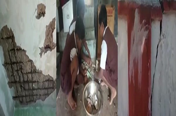 स्लॅब, भिंती ढासळल्या, इमारतीची दुरावस्था, चंद्रपूरमध्ये ZP शाळेकडे प्रशासनाचे दुर्लक्ष स्लॅब, भिंती ढासळल्या, इमारतीची दुरावस्था, चंद्रपूरमध्ये ZP शाळेकडे प्रशासनाचे दुर्लक्ष