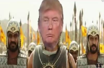 भारत दौऱ्याआधी डोनाल्ड ट्रम्प यांचा ‘बाहुबली अवतार’, व्हिडीओ व्हायरल