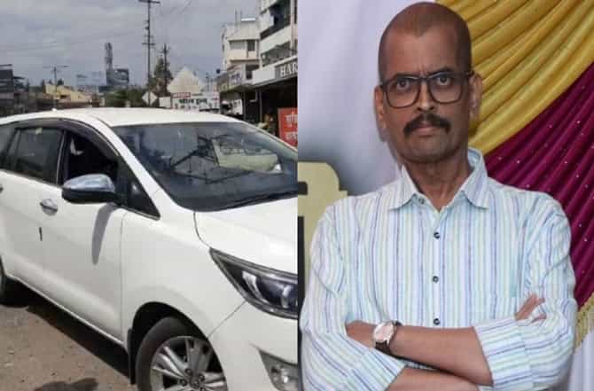 अहमदनगरमध्ये शरद पोंक्षे यांच्या गाडीची काच फोडली
